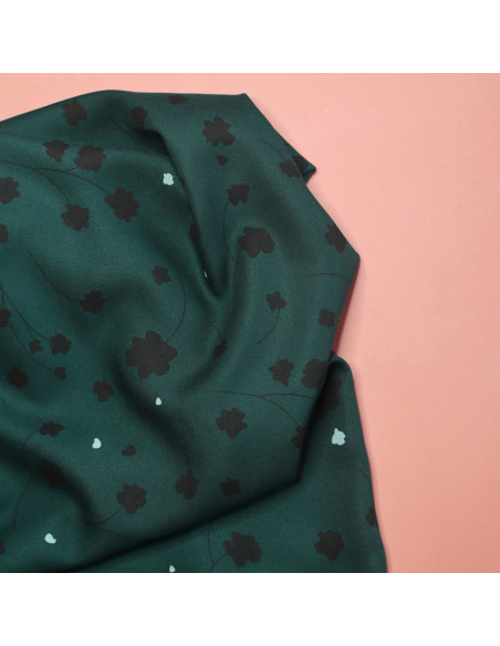 Cranberry, Crepe de viscose Leia Crepe Florette Bottle green Vert bouteille Mind the Maker