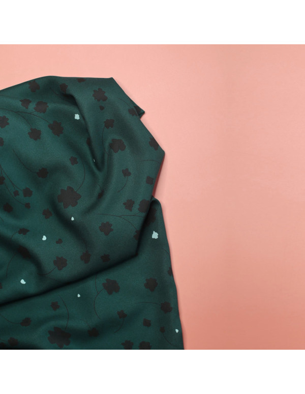 Cranberry, Crepe de viscose Leia Crepe Florette Bottle green Vert bouteille Mind the Maker