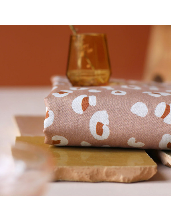 Cranberry, Satin de coton Leo tomette, La Maison Naive