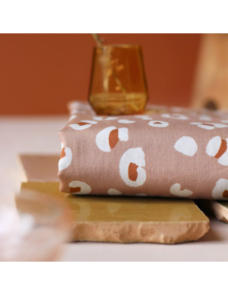 Cranberry, Satin de coton Leo tomette, La Maison Naive