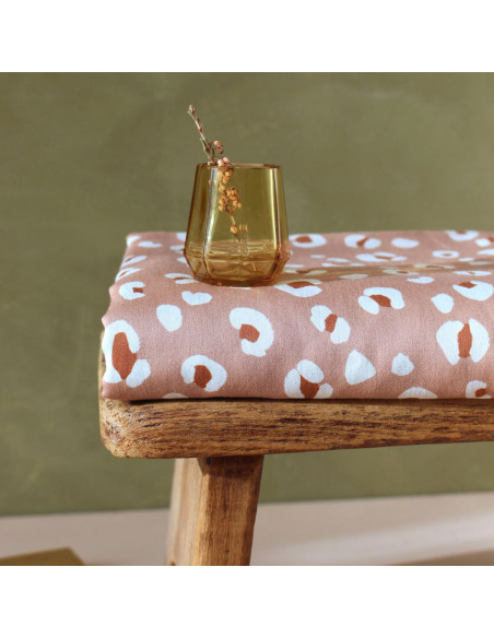 Cranberry, Satin de coton Leo tomette, La Maison Naive