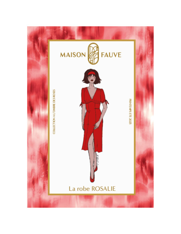 Cranberry, Patron pochette Femme Robe et blouse Rosalie du 34 au 52, Maison Fauve