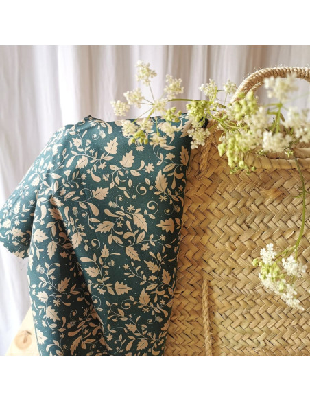 Cranberry, Tissu Batiste de coton biologique Princesse Atelier Rubael