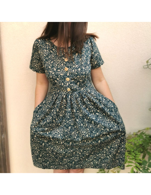 Cranberry, Tissu Batiste de coton biologique Princesse Atelier Rubael