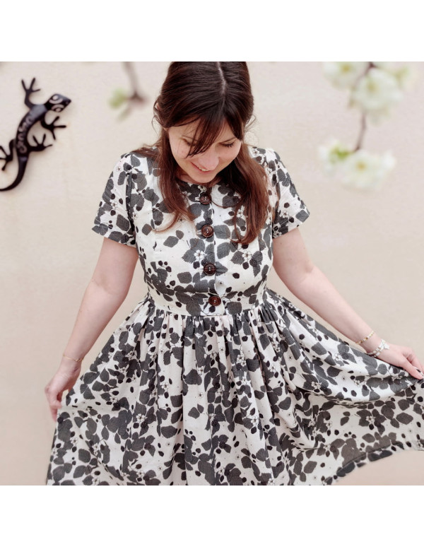 Cranberry, Tissu Batiste de coton biologique Mures Atelier Rubael