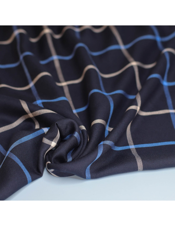 Cranberry tissu twill de viscose Tino grid Dark navy Meet Milk