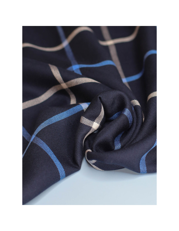 Cranberry tissu twill de viscose Tino grid Dark navy Meet Milk