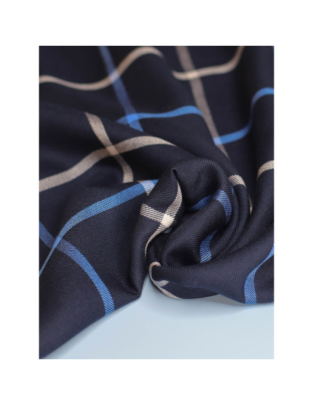 Cranberry tissu twill de viscose Tino grid Dark navy Meet Milk