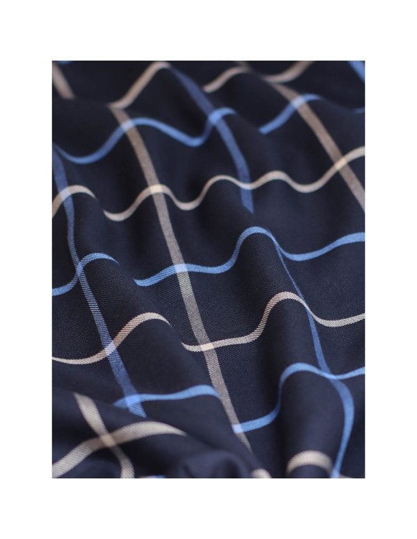 Cranberry tissu twill de viscose Tino grid Dark navy Meet Milk