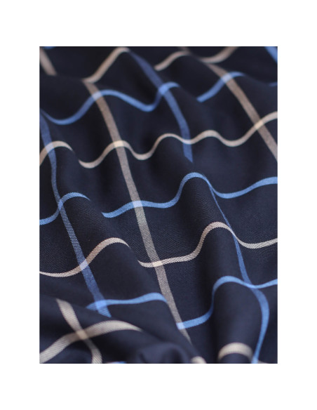 Cranberry tissu twill de viscose Tino grid Dark navy Meet Milk