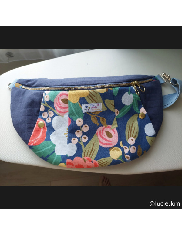 Cranberry, Coton matelasse Bleu marine, France Duval Stalla