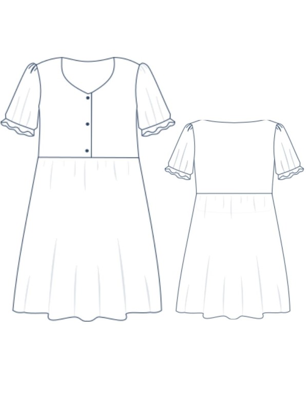 Cranberry, Patron Fille, Robe et Blouse Petite Comète (du 2 au 12 ans), Lise Tailor
