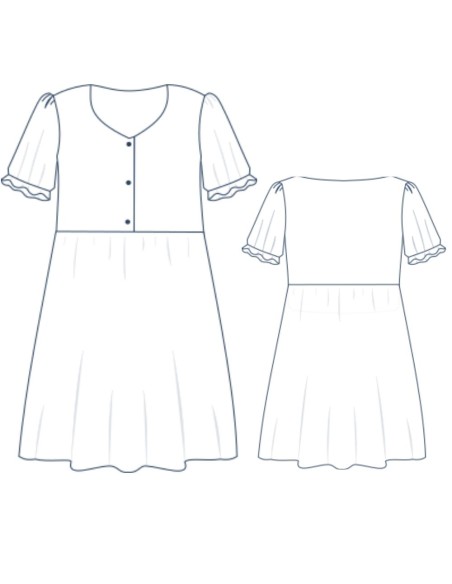 Cranberry, Patron Fille, Robe et Blouse Petite Comète (du 2 au 12 ans), Lise Tailor