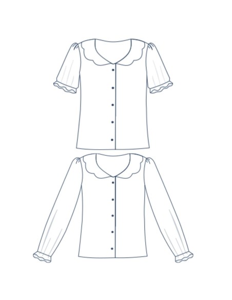 Cranberry, Patron Fille, Robe et Blouse Petite Comète (du 2 au 12 ans), Lise Tailor