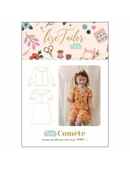 Cranberry, Patron Fille, Robe et Blouse Petite Comète (du 2 au 12 ans), Lise Tailor