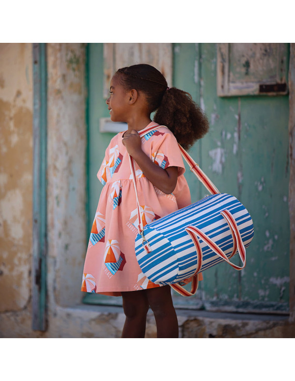 Cranberry, Gabardine de coton Summer Horizontals See you at six