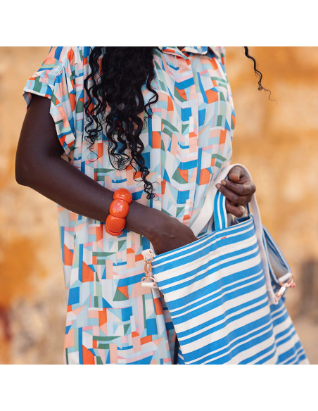 Cranberry, Gabardine de coton Summer Horizontals See you at six