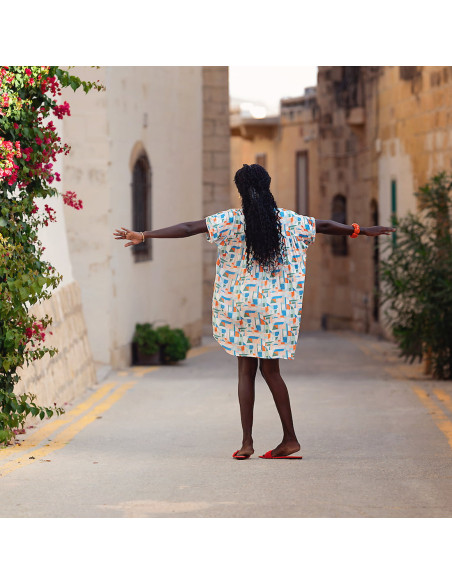 Cranberry, Satin de viscose Cubistics See you at six