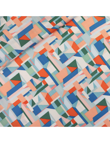 Cranberry, Satin de viscose Cubistics See you at six