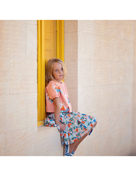 Cranberry, Satin de viscose Cubistics See you at six