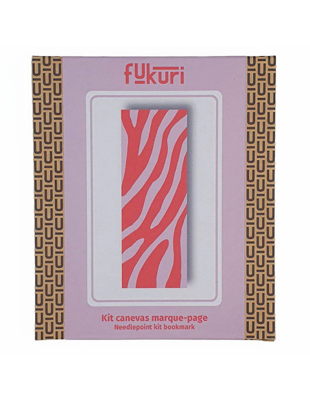 Cranberry, Kit canevas moderne Marque-page Zebre Fukuri