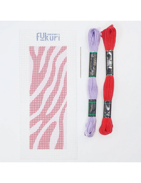 Cranberry, Kit canevas moderne Marque-page Zebre Fukuri