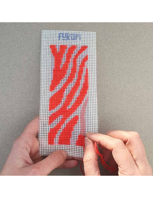 Cranberry, Kit canevas moderne Marque-page Zebre Fukuri