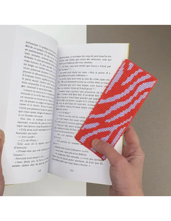 Cranberry, Kit canevas moderne Marque-page Zebre Fukuri