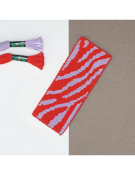 Cranberry, Kit canevas moderne Marque-page Zebre Fukuri