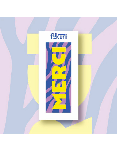 Cranberry, Kit canevas moderne Marque-page Zebre merci Fukuri