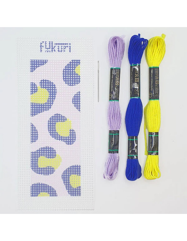 Cranberry, Kit canevas moderne Marque-page Leopard Fukuri