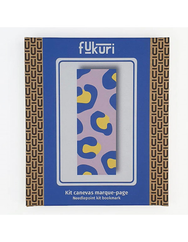 Cranberry, Kit canevas moderne Marque-page Leopard Fukuri