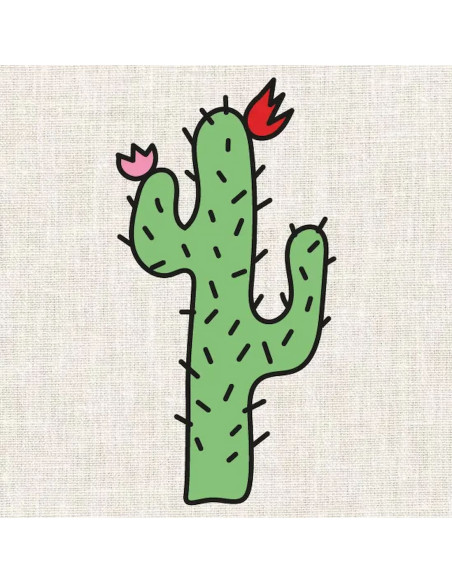 Cranberry, planche a broder Cow-girl, broderie chapeau cactus noeud botte Fukuri