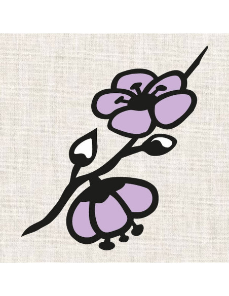 Cranberry, planche a broder Nippon, broderie sakura sushi crevette onigiri et grue origami Fukuri