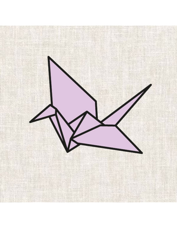 Cranberry, planche a broder Nippon, broderie sakura sushi crevette onigiri et grue origami Fukuri