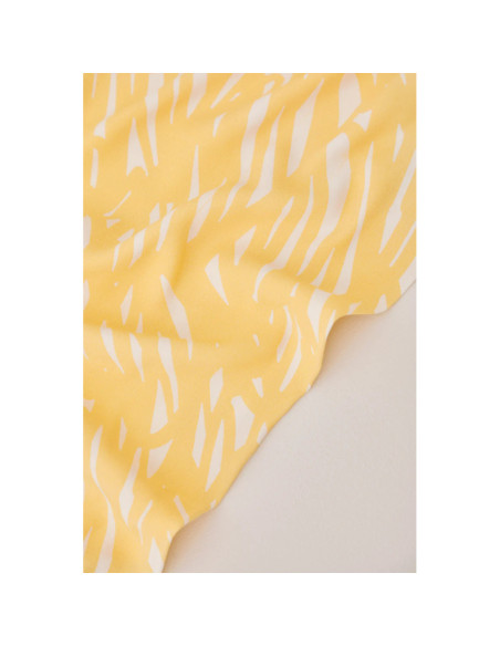 Cranberry, Crepe de viscose Sketchy mellow yellow jaune, Meet milk