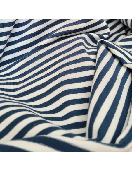 Cranberry mariniere jersey de coton a rayures bleu marine et blanc