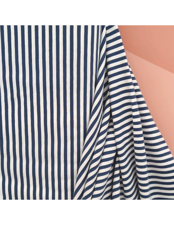 Cranberry mariniere jersey de coton a rayures bleu marine et blanc