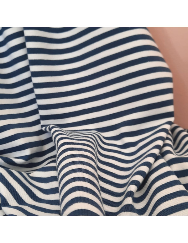 Cranberry mariniere jersey de coton a rayures bleu marine et blanc