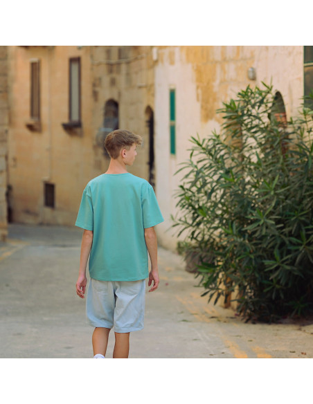 Cranberry, French Terry de coton vert turquoise poudre See you at six