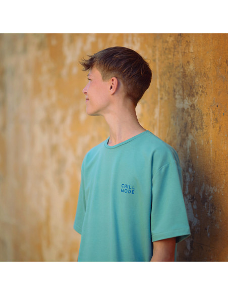 Cranberry, French Terry de coton vert turquoise poudre See you at six