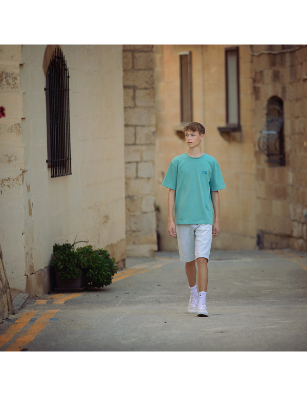 Cranberry, French Terry de coton vert turquoise poudre See you at six