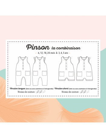 Cranberry, Patron bébé enfant mixte, combinaison Pinson du 6 mois au 5 ans, Marmaï patterns