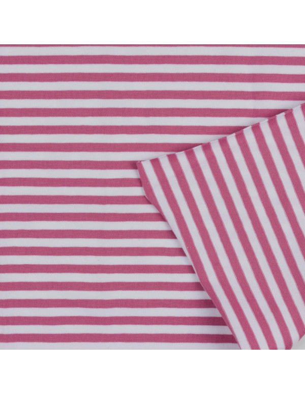 Cranberry mariniere jersey de coton a rayures rose et blanc
