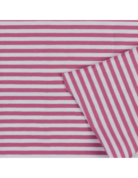 Cranberry mariniere jersey de coton a rayures rose et blanc