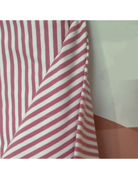 Cranberry mariniere jersey de coton a rayures rose et blanc