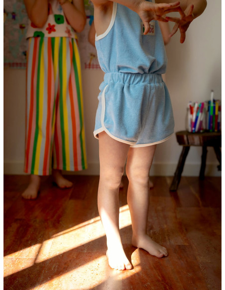 Cranberry, Patron pochette tshirt marcel, short et robe Scoubidou bebe du 6 au 24 mois et enfant du 3 au 12 ans, Marmai
