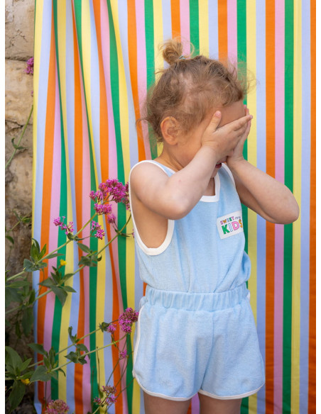 Cranberry, Patron pochette tshirt marcel, short et robe Scoubidou bebe du 6 au 24 mois et enfant du 3 au 12 ans, Marmai