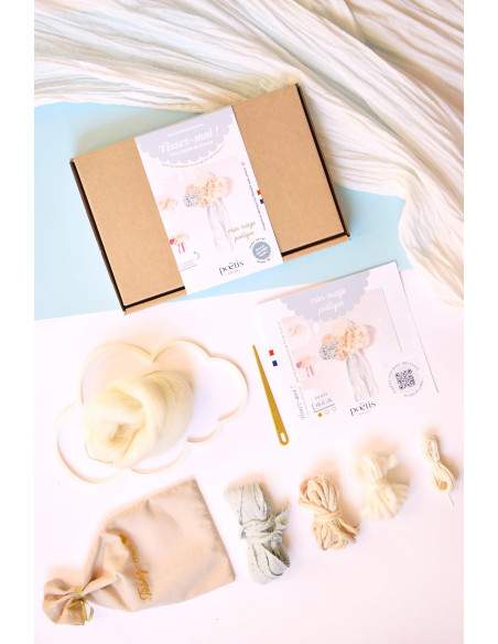 Cranberry, kit tissage tissez-moi mon nuage poetique blanc, Atelier poetis