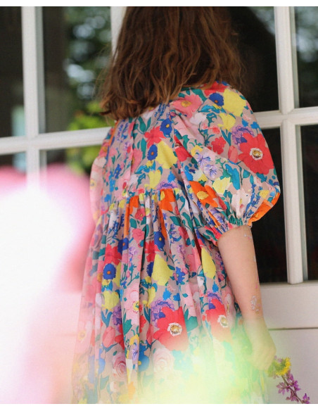 Cranberry, tissu batiste de coton biologique lily jardins anglais madame iris